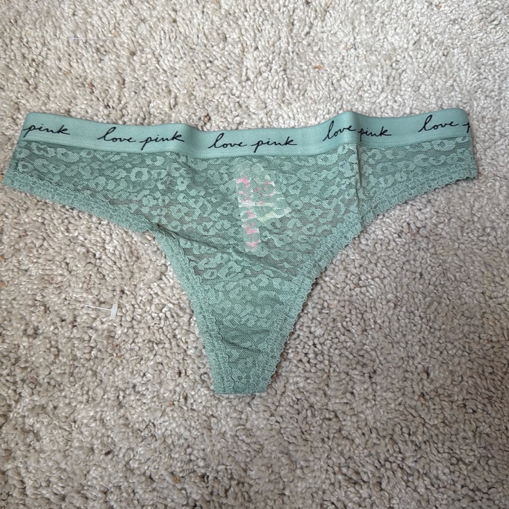 BNWT PINK Lace Thong